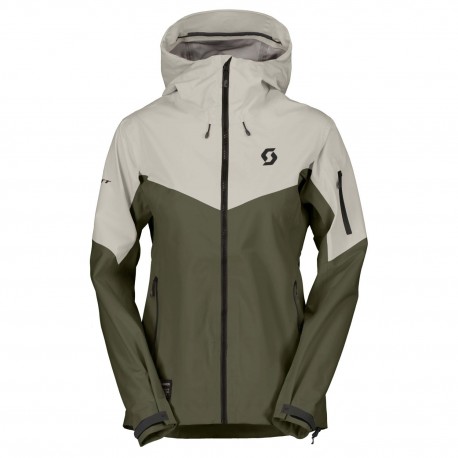 CHAQUETA MUJER SCOTT EXPLORAIR 3L dust white / douglas green