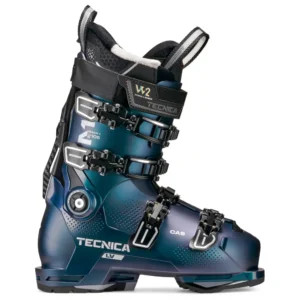"Bota de esquí mujer Mach1 LV 105 W TD2 GW, flex 105, sistema FTS, ajuste preciso, diseño LV para pies estrechos."
