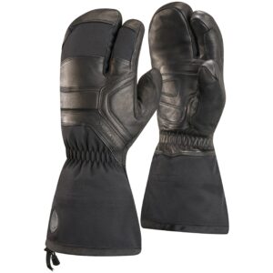 Guantes Black Diamond Guide Finger Black – Vista frontal y palma.