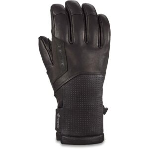 Guante de esquí Dakine Kodiak GORE‑TEX black, vista frontal mostrando piel de cabra, puño largo y cierre ajustable.