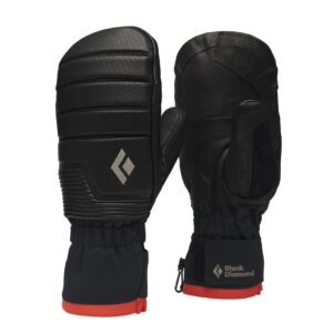 Manoplas Black Diamond Progression color BlackVista frontal y palma