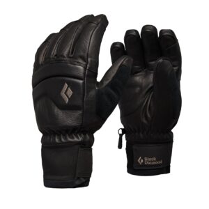 Guantes Black Diamond Spark color Black – Vista frontal y palma