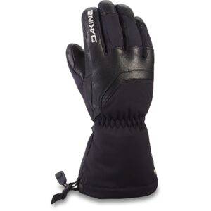 Guante de esquí para mujer Dakine Excursion GORE‑TEX negro, vista frontal con piel y puño largo.