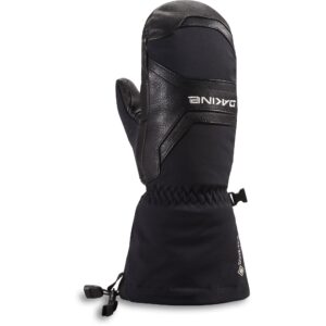 Manopla de esquí para mujer Dakine Excursion GORE‑TEX negro, vista frontal con piel y puño largo.