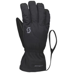 Guante de esquí SCOTT Ultimate GTX para hombre en color negro, vista frontal con diseño anatómico.