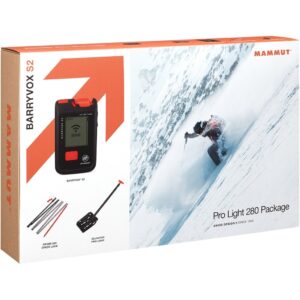 Pack Mammut Barryvox S2 Pro Light 280 Black en su caja original con arva, pala y sonda.