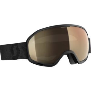 Máscara Scott Unlimited II OTG LS Mineral Black vista diagonal con lente Light Sensitive Bronze Chrome S1-3