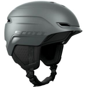 Vista lateral del casco SCOTT Chase 2 Plus douglas green, mostrando su diseño aerodinámico y sistema de ventilación ajustable.