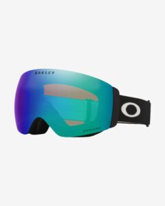 Vista frontal de la Oakley Flight Deck Pro L en color Matte Black con lente Prizm Argon Iridium.