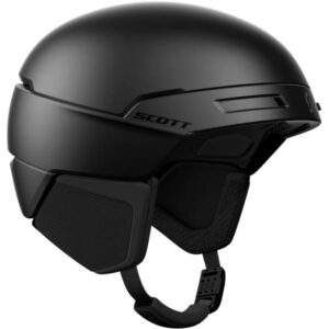 Vista lateral del casco SCOTT Flow Plus Pro MIPS Black con detalle del sistema MIPS® Air y el perfil aerodinámico.