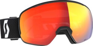 Máscara Scott Sphere OTG Light Sensitive Mineral Black-White vista diagonal con lente LS Red Chrome S2-3