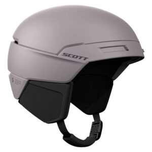 Vista lateral del casco SCOTT Flow Plus Pro MIPS Evening Grey con detalle del sistema MIPS® Air y perfil ergonómico