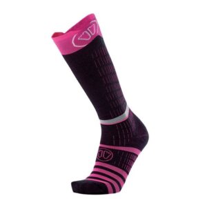 Calcetines mujer Sidas Ski Touring negro/rosa – vista frontal