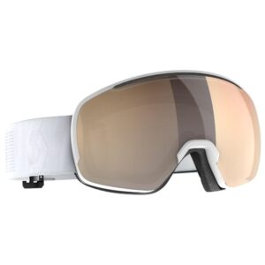 Máscara Scott Sphere OTG Light Sensitive Mineral White vista diagonal con lente LS Bronze Chrome S1-3