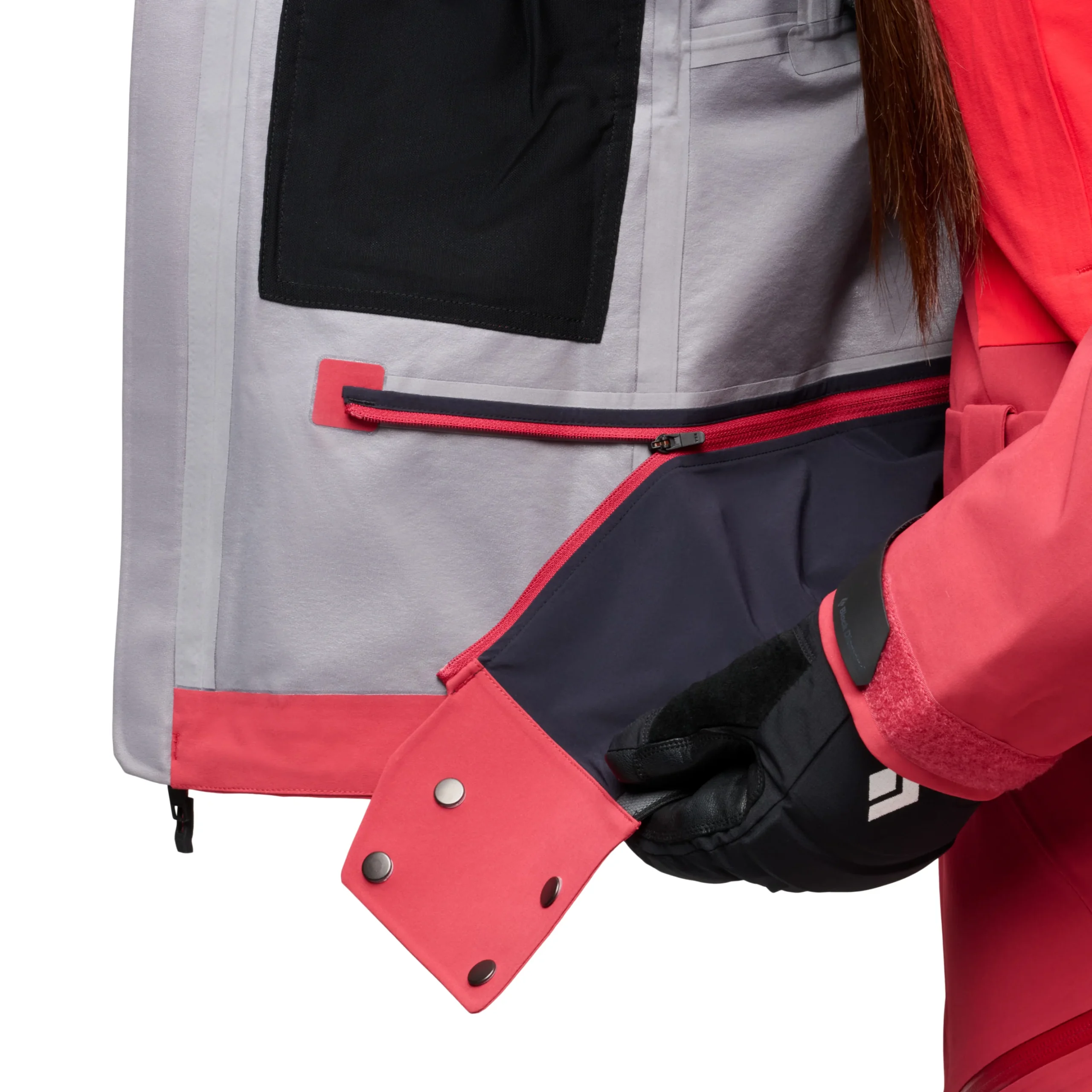 Chaqueta técnica de esquí para mujer Black Diamond Recon Stretch w color Coral Red-Mineral Red